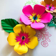 Pdf Petal 101 Printable Digital Instant Download Paper Flowers Template To Make Unlimited Hibiscus Flowers For Hawaiian Theme Party Diy Paper Flower Template Paper Flower Printable Templates Flower Template