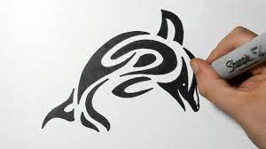 How to draw a deer head tribal tattoopublished by hasibur the master mind#deer How To Draw A Tribal Dolphin Youtube