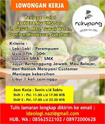 Lowongan Kerja Rokupang Ums Di Solo Info Loker Solo