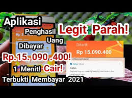 Check spelling or type a new query. 1 Menit Cair Dibayar Rp 15 090 400 Aplikasi Penghasil Uang Gratis Tercepat Terbukti Membayar 2021
