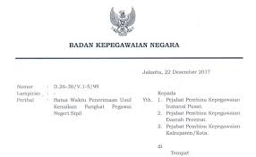 Rekomendasi dan permohonan pindah tugas. Resmi Surat Bkn Terbaru Tentang Kenaikan Pangkat Pns Tahun Ini Info Dikdas