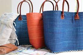 The classic tote is a timeless style essential. Straw Raffia Woven Shopping Basket Beach Bag Handbag Tote Leather Handles Onigo Onigo Bags Tote Handbags Leather Handle