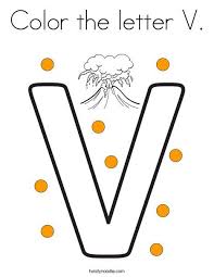 Color The Letter V Coloring Page Lettering Letter V Coloring Pages