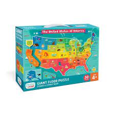 Includes 2 wooden boards and 18 wood pieces. Chuckle Roar Giant Floor Puzzle Usa Map 50pc In 2021 Giant Floor Puzzle Usa Map Floor Puzzle