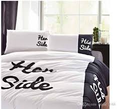 Black And White Comforter Set Full Size Black And White Fun British Style Her Side His Side Bedding Sets King Queen Full Size Bed Set Full Size Bed Sets California King Bedding Sets King Bedding Sets