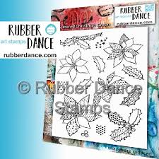 Un Mounted Rubber Stamp Size Is Around 13 X 18 Cm 5 X 7 Inches Beautiful Textured Poinsettias And Christd Art Journal Pages Card Making Inspiration Tag Art