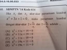 Cara menentukan x1 dan x2. Persamaan Kuadrat X1 X2 Cara Golden
