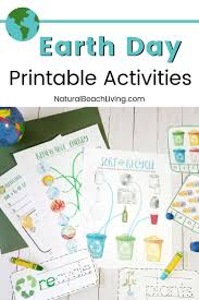 Earth Day Printables For Kids Natural Beach Living Earth Day Activities Recycling Activities Recycling Activities For Kids