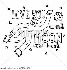The person you send it to will appreciate it more. Love You Moon Back Vector Photo Free Trial Bigstock