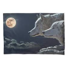 Wolves Couple Design Custom Single Pillowcase Zazzle Com Diy Stuffed Animals Custom Tissue Paper Kitchen Hand Towels