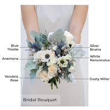 Diy Wedding Flowers Twilight Dusty Blue Bouquets Diy Wedding Flowers Wedding Flower Guide Flower Centerpieces Wedding