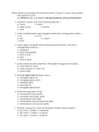 Contoh file soal uts lengkap kelas 1 6 sd mi semua mata pelajaran 2016 2017 berikut ini adalah kumpulan dari berbagi sumber tentang contoh soal essay tentang microsoft word beserta j yang bisa gunakan untuk bank soal download sd dan diunduh secara. Bank Soal Materi Ms Word Jawabanku Id