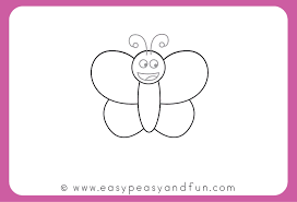 How To Draw A Butterfly Step By Step For Kids Printable Butterfly Drawing Easy Butterfly Drawing Simple Butterfly Then it will become easy for you to draw a sketch of butterfly. how to draw a butterfly step by step