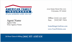 When it comes to your business, don't wait for opportunity, create it! Americanfamily Bc 6 American Family Insurance Business Cards Templates Ordering