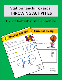A Crucial Week Pe Freebie Station Teaching Cards Throwing Physical Education Activities Adapted Physical Education Elementary Physical Education