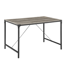 Get 5% in rewards with club o! 48 Inch Industrial Wood Dining Table Grey Wash By Walker Edison