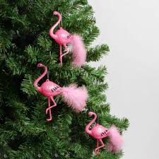 Pink Flamingo Christmas Decorations Box Of 3 Christmas Tree Decorations Christmas Decoration Flamingo Christmas Christmas Decorations Tree Flamingo Decor