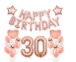 Birthday Cake Glitter Rose Gold Happy 30th Birthday Rose Gold 30th Happy Birthday Decorations Foil Balloons 30th Party Decorati 30th Birthday Party Decorations Happy Birthday Balloon Banner 30th Birthday Parties