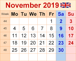 November 2019 Calendar With Holidays Uk Holiday Calendar February Holidays 2019 Calendar
