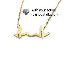 Actual Heartbeat Necklace Cardiogram Necklace Baby Heartbeat Etsy Heartbeat Necklace Heartbeat Jewelry Baby Heartbeat