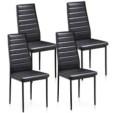 ( 3.5 ) out of 5 stars 289 ratings , based on 289 reviews current price $152.98 $ 152. Boju 4 Black Faux Leather Dining Chairs Set For Kitchen Restaurant Modern High Back Chair For Office Meeting Room Home Furniture 4 Chairs Only Buy Online In India At Desertcart In Productid 110656681