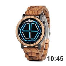Bobo Bird Wood Digital Watch Men Erkek Kol Saati Night Vision Wooden Watches Led Time Display Relogio Wooden Watches For Men Wooden Wrist Watches Wooden Watch