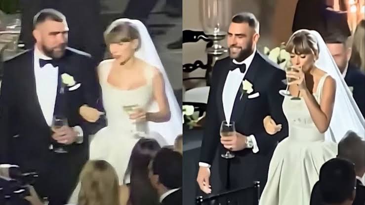 Did Taylor Swift Enjoy Drink While Walking Hand-In-Hand With Travis Kelce  As Bride & Groom In Leaked Wedding Video? Here's The Truth
