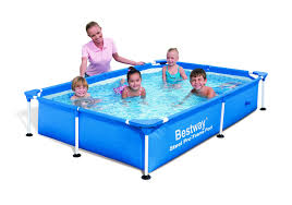 Piscine Rectangulaire Splash Frame Pools Bleue Au Meilleur Prix Chez Lekingstore