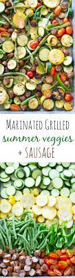 Marinated Grilled Summer Veggies With Sausage Recipe Summer Veggies Vegetable Recipes Grilled Veggies