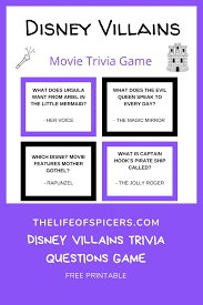 Ask questions and get answers from people sharing their experience with treatment. Disney Villains Trivia Quiz Free Printable The Life Of Spicers