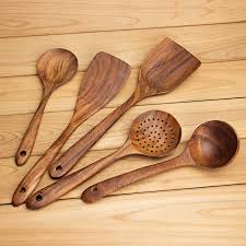 Our wood soup ladles, wooden serving spoons, wooden salad tongs and butter spreaders will serve it all and look good doing it. Wooden Spoons Wooden Spoons For Cooking 5 Piece Reusable Wood Kitchen Utensils Set Tools For Cooking Nonstick Cookware Dropshi Dinnerware Sets Aliexpress