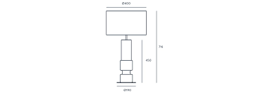 Lámpara de sobremesa LUSA Aromas del Campo altura 71,6cm diámetro 35cm  Varios Acabados Disponibles