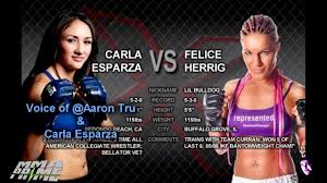 Carla esparza, with official sherdog mixed martial arts stats, photos, videos, and more for the strawweight fighter from united states. Carla Esparza Vs Felice Herrig Youtube