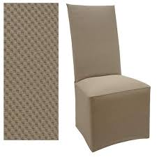 Pls advise us your destination. Stretch Pique Medium Taupe Dining Chair Cover