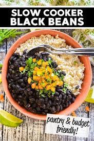 Slow Cooker Black Beans Stove Top Version Too A Virtual Vegan Recipe Slow Cooker Black Beans Vegan Slow Cooker Vegan Slow Cooker Recipes