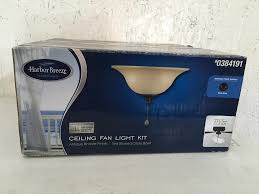 The traditional builder deluxe fan comes with led light covered by toffee glass that will keep home interior inspired; Harbor Breeze Ceiling Fan Light Kit Lane Auction Company Llc