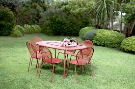 There is only one table and four chairs left! Oval Table 160 X 90 Cm Lorette Metal Table Fermob