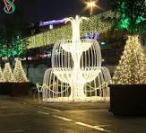 3D LED Christmas Decoration Outdoor Plaza Fountain Sculpture Motif Lights