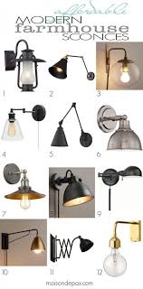 Affordable Modern Farmhouse Sconces Swing Arm Wall Lamps Rustic Modern Metal And Glass Sconces P Farmhouse Wall Sconces Wall Lamps Bedroom Sconces Bedroom