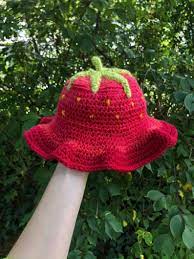 Crochet Strawberry Bucket Hat Pattern Crochet Designs Crochet Crochet Fashion