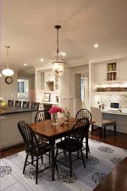 Picture Of Glass Chandelier Light Over Kitchen Table