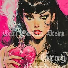 Artisan Wild Woman Handmade Paper Print.