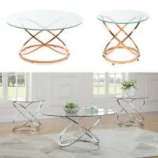 Shop with afterpay on eligible items. Living Room Furniture Glass Round Coffee Table Centre Table Chrome Legs Uk Ebay