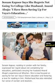 Sonam is saving money for her sons school fees.. Am I reading this  right?🫣 : rBollyBlindsNGossip