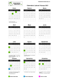 Calendario laboral de vizcaya 2021 en pdf. Calendario Laboral Vizcaya 2021