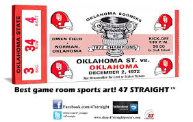 Ou Sooners Gifts Available Soon 1972 Ou Vs Osu Football Ticket Art On Canvas Best Father S Day Gifts For Ou Sooners Gifts For Football Fans Football Gifts