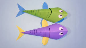 Click here to go to the main fish page. How To Make A 3d Paper Fish For Kids Diy Origami Fish Craft Easy Youtube
