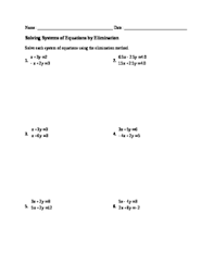 Found worksheet you are looking for? Worksheet Solving Systems By Elimination By No Frills Math Practice