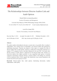 In malaysia, the audit exemption has implemented for dormant company malaysia and small companies malaysia. Pdf The Relationships Between Director Auditor Link And Audit Opinion