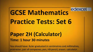 Edexcel New Maths Gcse 9 1 Practice Set 6 Paper 2h Youtube
